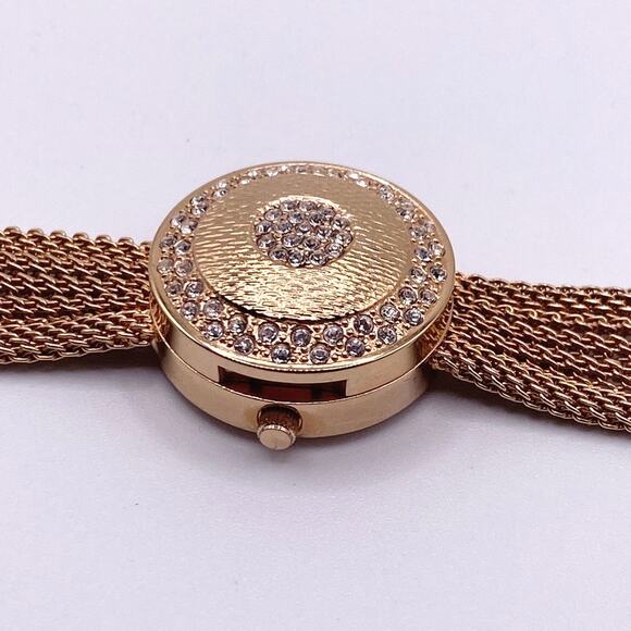 Anne Clain Locket Secret Watch Gold Tone 7 Inches - Picture 5 of 11